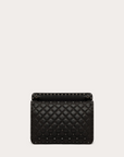 Valentino Garavani Black Nappa Leather Medium Rockstudt Spike Bag