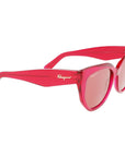 Ferragamo Red Acetate Sunglasses