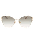 Ferragamo Brown Metal Sunglasses