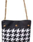 Elegant Contrast Leather Handbag