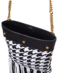 Elegant Contrast Leather Handbag