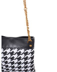 Elegant Contrast Leather Handbag