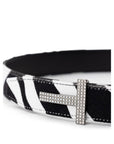 Tom Ford Black And White Leather Belt