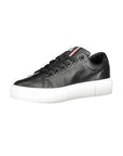 Tommy Hilfiger Black Leather Women Sneaker