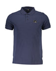 Cavalli Class Blue Cotton Men Polo Shirt