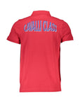 Cavalli Class Red Cotton Men Polo Shirt