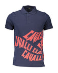 Cavalli Class Blue Cotton Men Polo Shirt