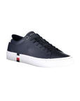 Tommy Hilfiger Blue Leather Men Sneaker