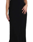 Dolce & Gabbana Elegant Black Maxi Sheath Dress