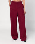 Stella McCartney Stella McCartney Wide jazzberry-colored wool trousers
