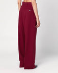 Stella McCartney Stella McCartney Wide jazzberry-colored wool trousers