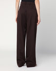 Stella McCartney Stella McCartney Straight leg trousers in plum wool