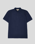 Burberry Navy Blue Cotton Collared Polo Shirt