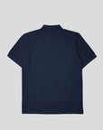 Burberry Navy Blue Cotton Collared Polo Shirt