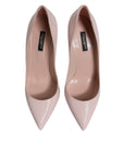 Dolce & Gabbana Pink Patent Leather Stiletto Heel Pumps Shoes