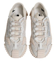 Dolce & Gabbana White Lace NS1 Low Top Sneaker Sports Shoes