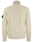 Stone Island White Wool Sweater