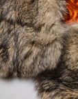 Dolce & Gabbana Brown Fur Shoulder Collar Neck Wrap Scarf