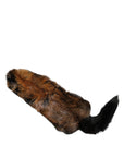 Dolce & Gabbana Brown Red Fox Fur Neck Warmer Winter Scarf