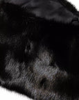 Dolce & Gabbana Black Fur Shawl Neck Wrap Cover Collar Scarf