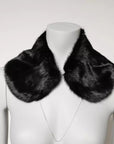 Dolce & Gabbana Black Fur Shawl Neck Wrap Cover Collar Scarf