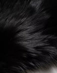 Dolce & Gabbana Black Fox Fur Neck Wrap Warmer Winter Scarf