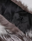Dolce & Gabbana Gray Fox Fur Neck Wrap Warmer Winter Scarf
