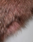 Dolce & Gabbana Pink Frost Fox Fur Neck Warmer Winter Scarf