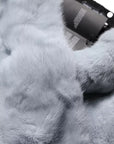 Dolce & Gabbana Powder Blue Mink Fur Neck Warmer Scarf