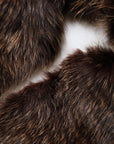 Dolce & Gabbana Brown Raccoon Fur Neck Warmer Winter Scarf