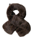 Dolce & Gabbana Brown Raccoon Fur Neck Warmer Winter Scarf