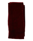 Dolce & Gabbana Bordeaux Cotton Silk Fringe Shawl Wrap Scarf