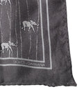 Dolce & Gabbana Brown Elephant Fantasy Handkerchief Scarf