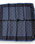 Dolce & Gabbana Blue Lady Bug Silk Square Handkerchief Scarf
