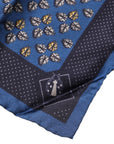Dolce & Gabbana Blue Lady Bug Silk Square Handkerchief Scarf