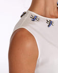 Dolce & Gabbana Elegant Embellished Sleeveless Silk Blouse