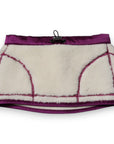Dolce & Gabbana White Purple Cashmere Fleece Neck Warmer Scarf