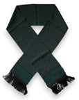 Dolce & Gabbana Dark Green Fantasy Fringes Neck Wrap Scarf