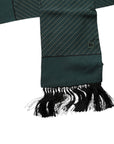 Dolce & Gabbana Dark Green Fantasy Fringes Neck Wrap Scarf