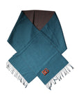 Dolce & Gabbana Blue Green Wool Fringes Wrap Shawl Scarf