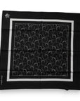 Dolce & Gabbana Black Patterned Cotton Handkerchief Scarf