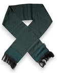Dolce & Gabbana Dark Green Fantasy Fringes Neck Wrap Scarf