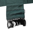Dolce & Gabbana Dark Green Fantasy Fringes Neck Wrap Scarf