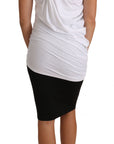 Cavalli Elegant White Tie Back Tank Top Tee