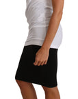 Cavalli Elegant White Tie Back Tank Top Tee