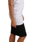 Cavalli Elegant White Tie Back Tank Top Tee