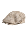 Dolce & Gabbana Beige Floral Linen Newsboy Hat