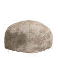 Dolce & Gabbana Beige Floral Linen Newsboy Hat