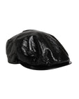 Dolce & Gabbana Black Glossy Cotton Newsboy Hat