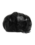 Dolce & Gabbana Black Glossy Cotton Newsboy Hat